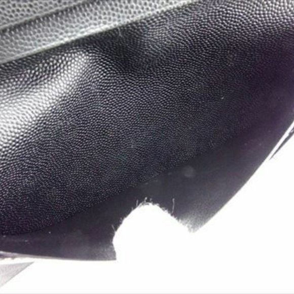 Cartier Wallet Purse Long Wallet Black Silver Mens Authentic Used T7084 - Picture 7 of 9